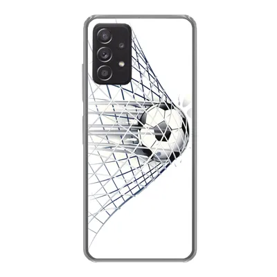 Produktbild von MuchoWow® Handyhülle Schutzhülle Hülle für Samsung Galaxy A53 5G Eine Illustration eines Fußballs, der ins Tor geht - Jungen - Mädchen - Kinder Silikon Softcase Handy Hülle - Schutzabdeckung