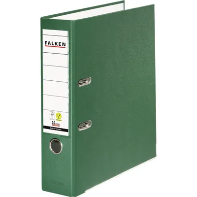 Image de Falken 20x Classeur à levier PP A4 dos de 80mm VEGAN noir Vert 09984055007F
