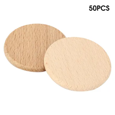 Immagine prodotto di 50 dischi di legno grezzo non trattato – faggio, 6 cm, senza foro – Da dipingere e per il bricolage, ideali per il fai da te, le decorazioni e i biglietti regalo