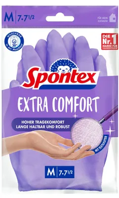 Productafbeelding van Huishoudhandschoenen - Natuurlatex - Maat M - 1 paar - Wasbaar op 30 C