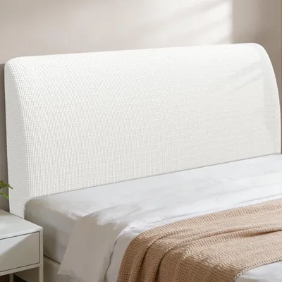 Kopfbrettbezug für Doppelbett, 120 cm, weiß, Popcorn-Fleece
