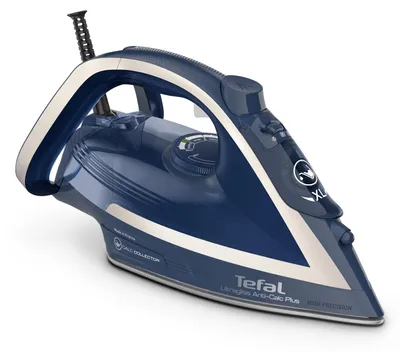 Zdjęcie produktu dla Tefal Ultragliss Anti-Calc Plus FV6830, Żelazko parowe, 2 m, 250 g/min, Niebieski, Srebrny, 50 g/min, 0,27 l