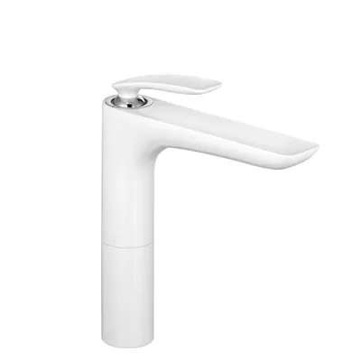 Produktbild von Kludi Waschschüssel-Einhandmischer BALANCE DN 15 Auslaufhöhe Unterkante 212 mm chrom/weiß