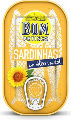 Produktbild von Sardinen in Sonnenblumenöl - Sardinhas em oleo vegetal 120gr. - Bom Petisco - Portugal