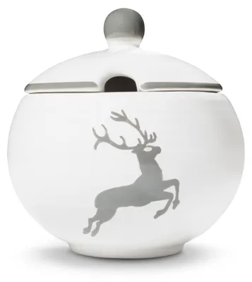 Zdjęcie produktu dla Gmundner Ceramics Grey Stag, cukiernica z wycięciem (Ø 10 cm)