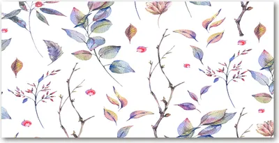 Produktbild von Tulup Glas-Bild -140x70- Wandkunst Dekorative Wand für Küche & Wohnzimmer - Blumen & Pflanzen - Blätter - Mehrfarbig