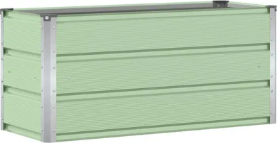 Image de vidaXL Bac à plantes vert 100 x 40 x 45 cm acier
