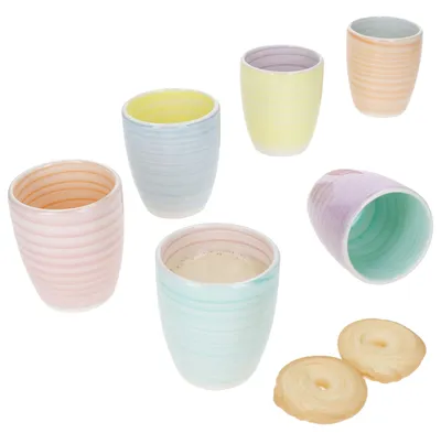 Obrázek produktu pro Pastello sada 6 moka hrnků v pastelových barvách 150 ml kamenina 6Pers