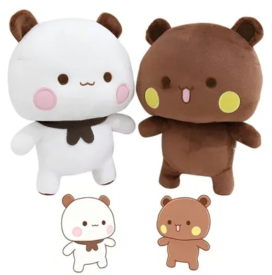 Obrázok produktu pre Sada dvoch plyšových zvierat Dudu Bubu Panda, výška 21 cm