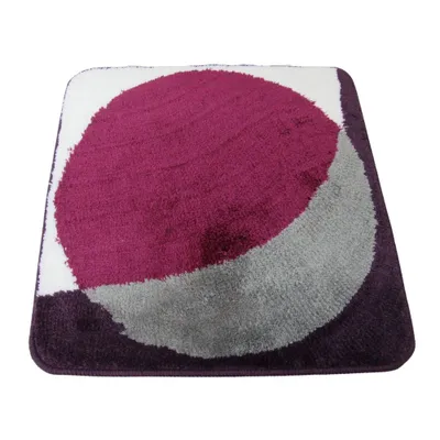 Produktbild von Batex WC Vorleger Toilettenvorleger Badematte Bad Teppich 60x60cm Kringel Violett