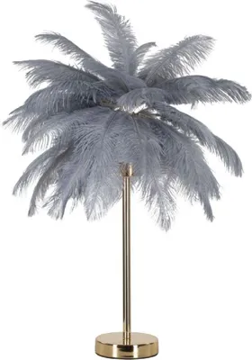 Produktbild von Mauro Ferretti Tischleuchte Palme 2-flammig E14 Ø 55x60 cm grau gold
