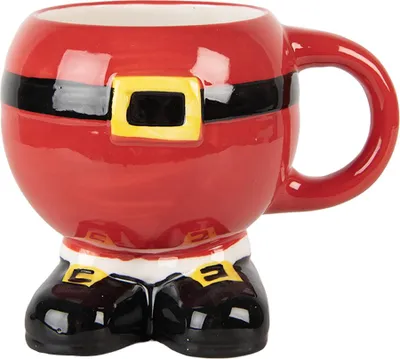 Produktbild von Clayre & Eef Tasse Weihnachtsmann 400 ml Rot Keramik