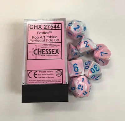Immagine prodotto di Chessex - Festive - Set di 7 fustelle - Pop Art/Blu