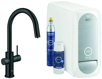 Produktbild von GROHE Blue Home, Standard, Schwarz, Hebelgriffe, Einzelbild, Typ C, Keramik