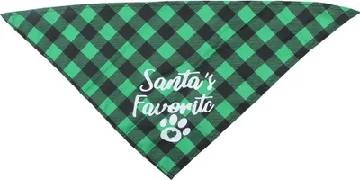 Produktbild von INF Weiche Hunde Weihnachtshalstücher, Polyester, 65x30cm, 1 Stück Grün
