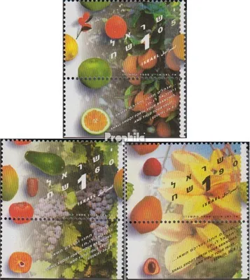 Produktbild von Briefmarken Israel 1996 Mi 1394-1396 mit Tab (kompl.Ausg.) postfrisch Früchte