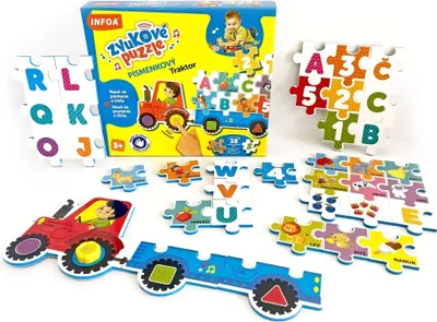 Produktbild von Zvukové puzzle Písmenkový traktor