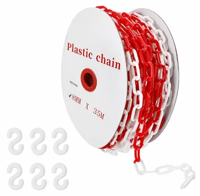 Produktbild von Absperrkette Rot/Weiß - 8 mm x 35 m
