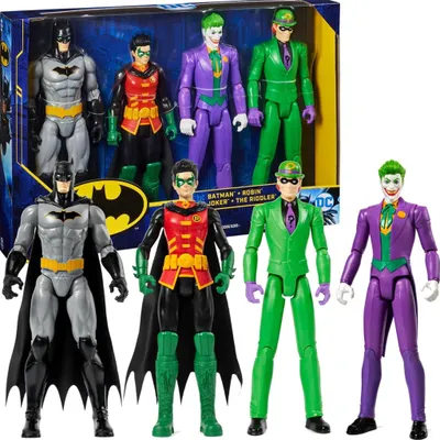 Produktbild von Großer 4-in-1 DC Comics Batman, Robin, Joker, Riddler Mann 30 cm