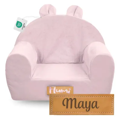 Image de Flumi fauteuil enfant en mousse avec prénom – personnalisé et déhoussable