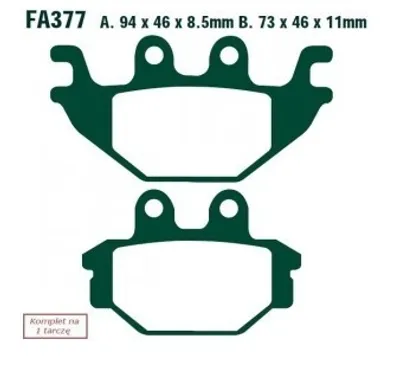 Produktbild von EBC Brakes FA377R Bremsbeläge Satz Bremsklötze für YAMAHA MOTORCYCLES YZF-R