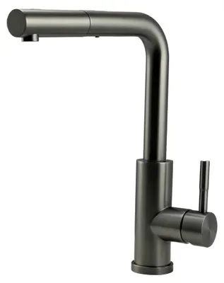 Zdjęcie produktu dla Bateria kuchenna Pure.Sink Elite Steel Spark-S w kolorze PVD Gun metal z wysuwanym wylewem PS8041-61