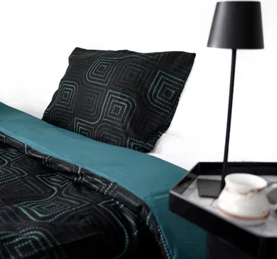 Obrázek produktu pro Oboustranné bavlněné ložní prádlo s puntíkovaným vzorem, povlak na přikrývku a polštář 135x200 cm