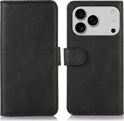 Produktbild von Mobigear Wallet iPhone 17 Pro Max Hülle Klapphülle Geldbörse - Schwarz