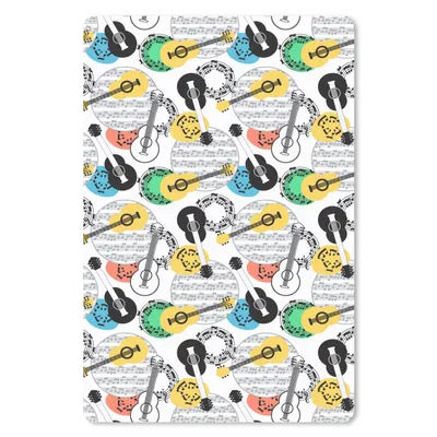 Produktbild von MuchoWow® Mauspad Mousepad Gitarre - Musik - Patterns - Abstrakt 18x27 cm - Mousepads - Maus Mat - Pad - Mausunterlage