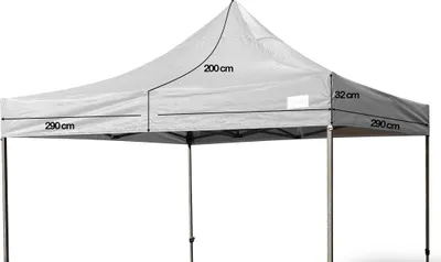 Produktbild von Grasekamp Ersatzdach Faltpavillon Premium Line  3x3m Grau