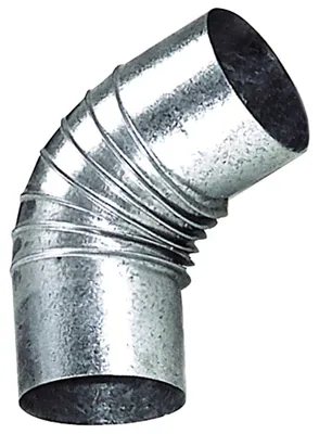 Obrázok produktu pre Pozinkovaná uhlová rúra pre pece 150 mm. 45°