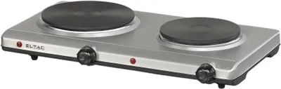 Doppelkochplatte 2500 W, Gussheizplatten, 50x29 cm, silber