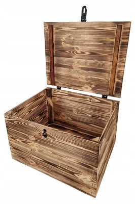 Produktbild von Holztruhe mit Deckel PAKOBA 50x40x31 cm braun aus Holz