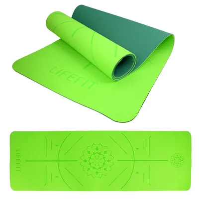 Produktbild von Podložka Lifefit® YOGA MAT RELAX DUO, 183x58x0,6cm, zelená
