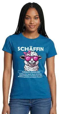 Produktbild von Spreadshirt Schäffin Beste Chefin Teamleiterin Frauen T-Shirt, S, Antikblaues Saphir meliert