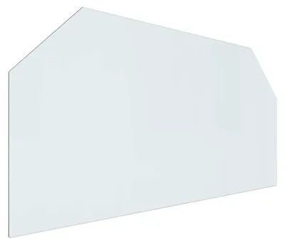 Image de vidaXL Foyer d'extérieur avec plateau en verre transparent 120 x 60 cm