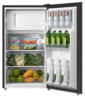 Kühlschrank mit Gefrierfach, 80 L, 84,5 cm, schwarz, energieeffizient