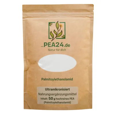 Produktbild von PEA Pulver 50g Ultramikronisiert - Palmitoylethanolamid