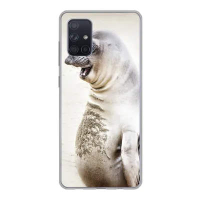 Produktbild von MuchoWow® Handyhülle Schutzhülle Hülle für Samsung Galaxy A51 5G Seeelefant - Lustig - Lachen - Kinder - Jungen - Mädchen - Kinder Silikon Softcase Handy Hülle - Abbildung