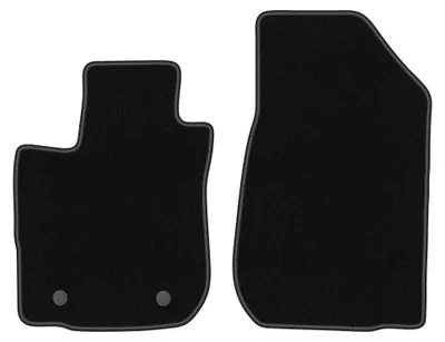 Productafbeelding van Velours voormatten voor Dacia Sandero Stepway II FL 2018-2021 (hatchback) – 2-delig, zwart, op maat – Wielganizator BASIC