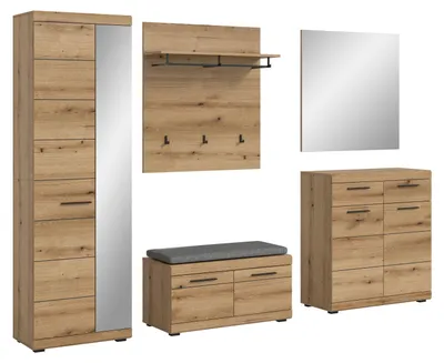 Produktbild von xonox.home 5 tlg Garderobenkombination inkl Sitzkissen Scout Evoke Oak 272x197cm