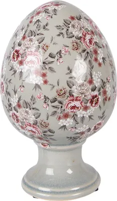 Obrázok produktu pre Clayre & Eef Dekoratívne vajce Ø 17x28 cm Sivá keramika