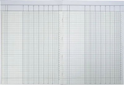 Produktbild von Spaltenbuch A4 mit Kopfleiste Karton 7 Spalten 40 Blatt Packung mit 5 Stück