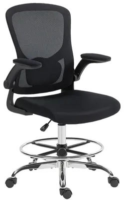 Produktbild von Zeichenstuhl mit Lendenstütze, höhenverstellbar, drehbar, für Homeoffice, Studio, Kunstprojekte, Schwarz