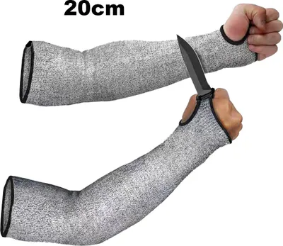 Obrázek produktu pro 1 kus rukávu odolného proti proříznutí pro ochranu paže, otevřený/rovný design.