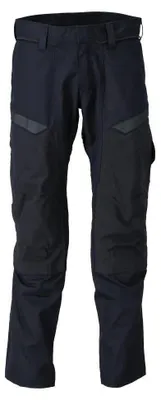 Produktbild von MASCOT® Hose mit Knietaschen, Stretch-Einsätze Multisafe Größe 90C52, schwarzblau/hi-vis gelb | Packung (1 Stück)