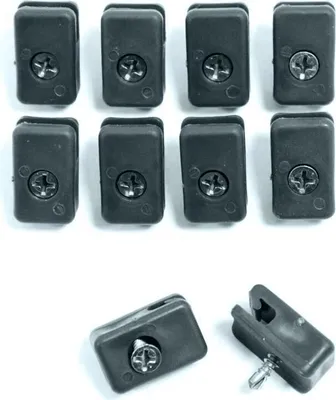 Produktbild von Spanndrahthalter Drahthalter 10er Pack mit Schraube Maschendrahtzaun Anthrazit
