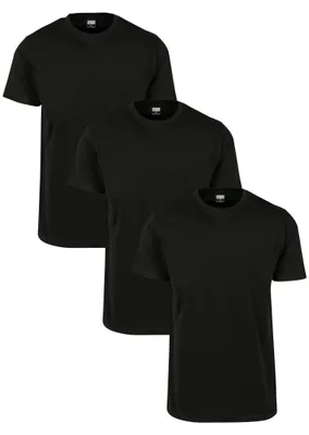 Produktbild von Urban Classics Herren Basic Tee 3-Pack Dreierpack T-Shirt, Schwarz Black 01168,