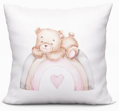 Produktbild von Kissenbezug, dekorativer Kinderkissenbezug, Samt 40x40cm Teddybär
