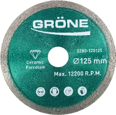 Immagine prodotto di Disco da taglio diamantato Gröne 125 x 22,23 mm, disco da taglio diamantato, disco diamantato, disco da taglio